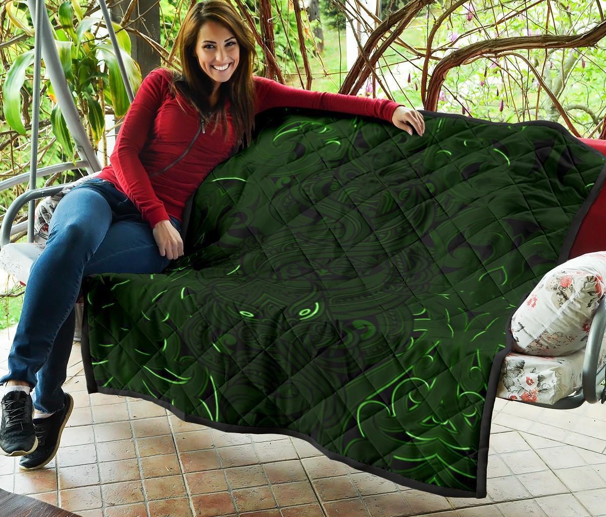 new-zealand-premium-quilt-maori-gods-tumatauenga-god-of-war-green