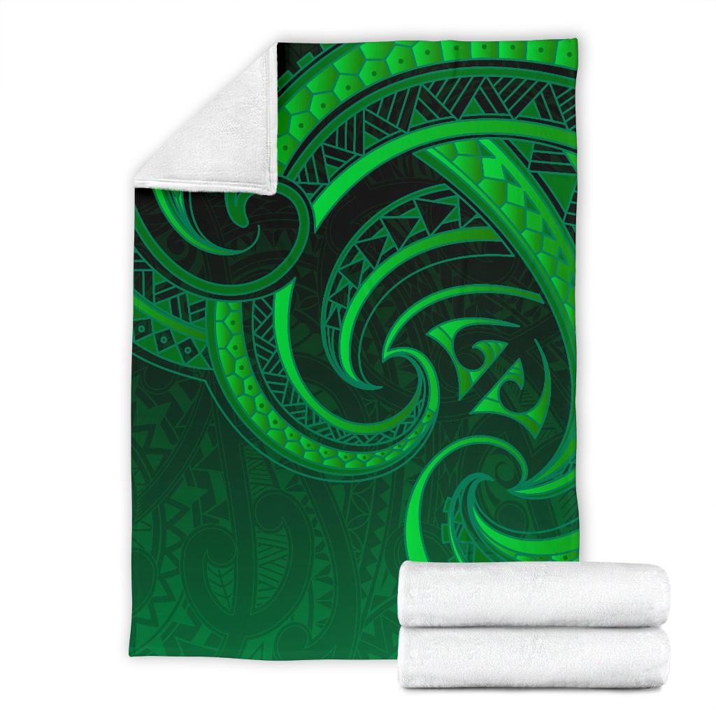 new-zealand-maori-mangopare-premium-blanket-polynesian-green