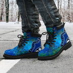 aboriginal-all-season-boots-australia-indigenous-flag-circle-dot-painting-art-blue