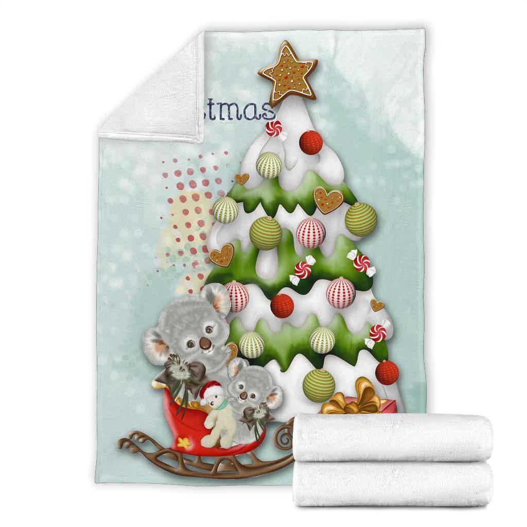christmas-premium-blanket-koala-blanket-merry-christmas