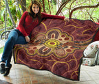 aboriginal-premium-quilt-indigenous-lizard-dot-painting-art