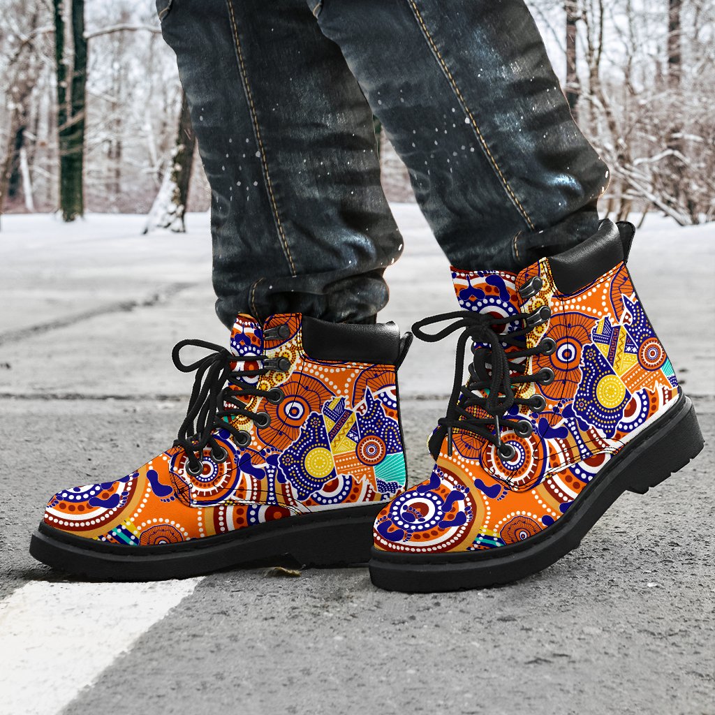 aboriginal-all-season-boots-australian-map-dot-painting