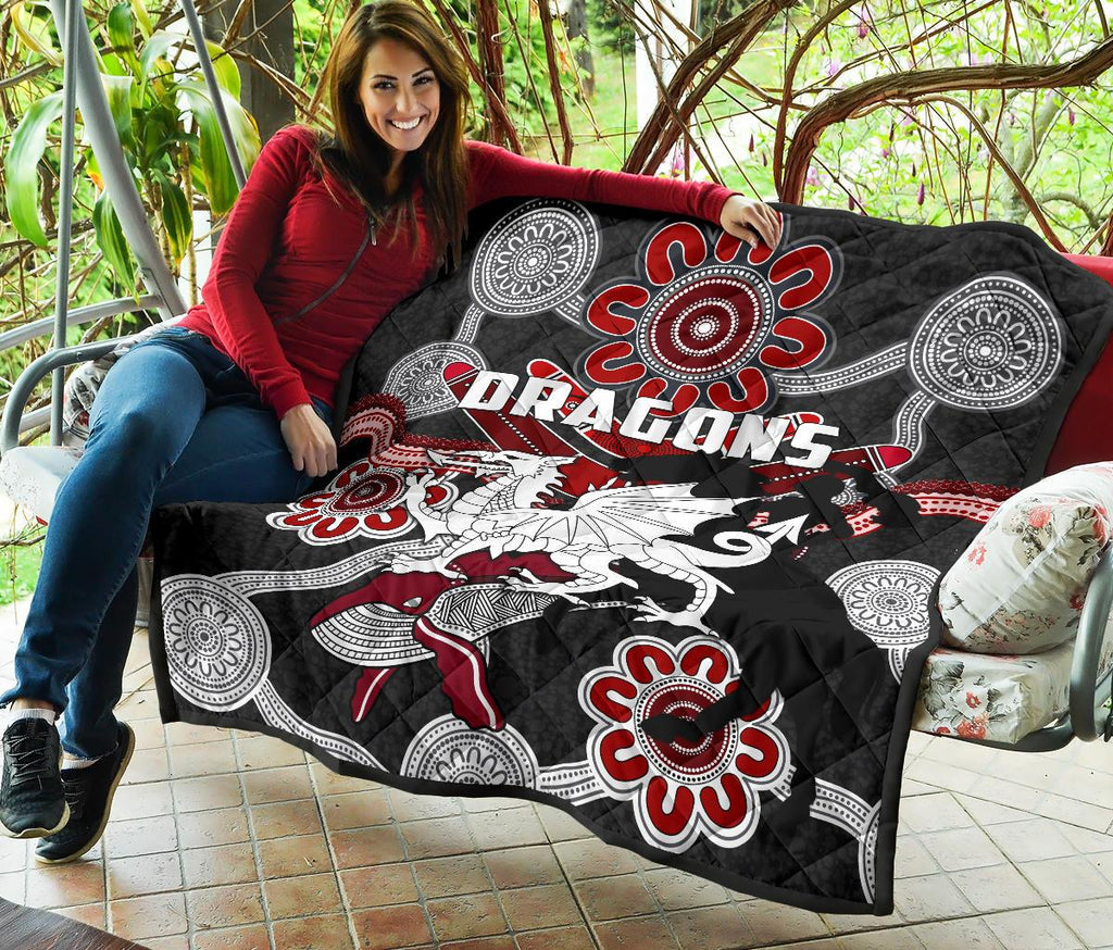 dragons-premium-quilt-st-george-indigenous-black