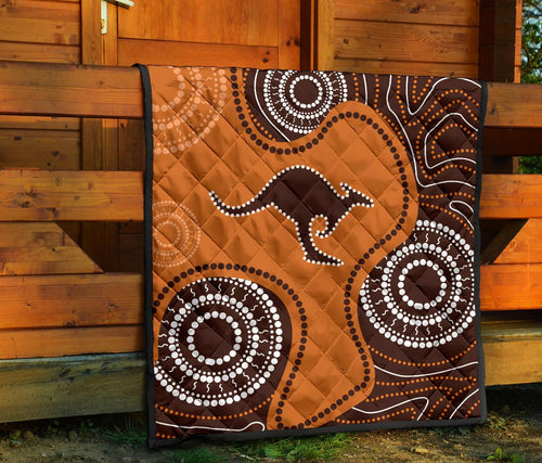 premium-quilts-aboriginal-dot-painting-quilts-kangaroo