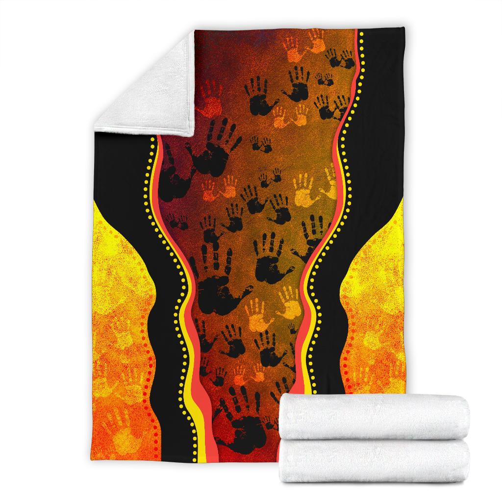 premium-blanket-aboriginal-patterns-blanket-golden-style