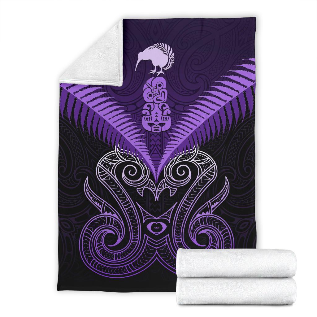 maori-manaia-new-zealand-premium-blanket-purple
