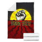 custom-aboriginal-premium-blanket-black-lives-matter-sun-dot-painting
