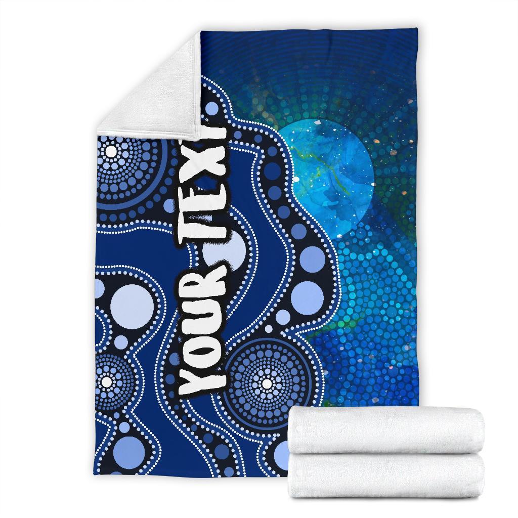 custom-text-aboriginal-premium-blanket-australia-indigenous-flag-circle-dot-painting-art-blue