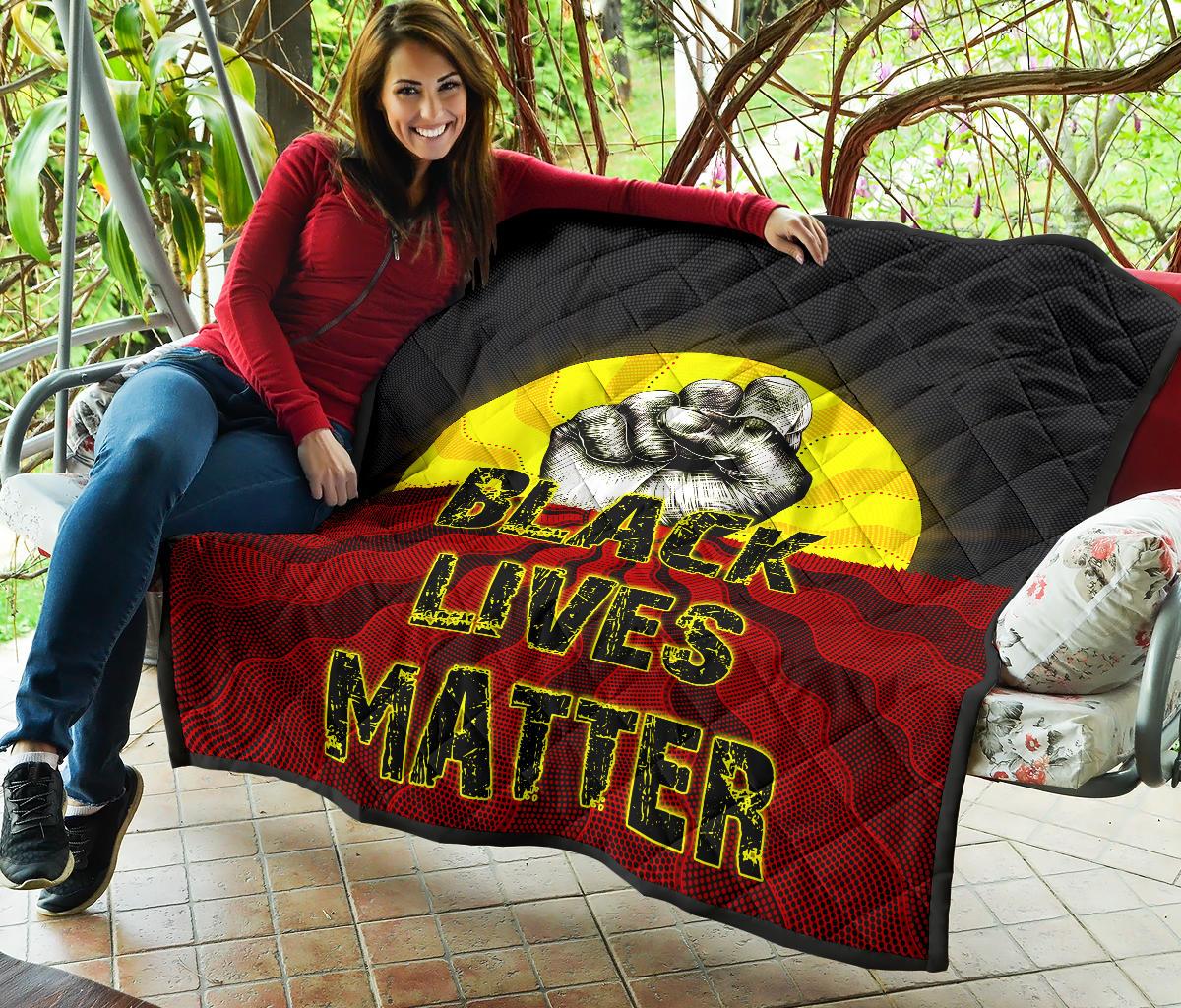 premium-quilt-aboriginal-black-lives-matter-sun-dot-painting