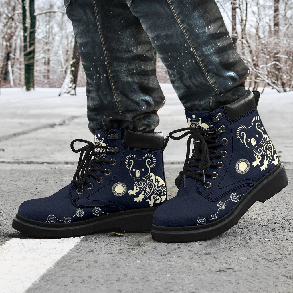 aboriginal-boots-koala-patterns-treasure-australia-coat-of-arms-all-season