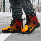 boots-aboriginal-rock-painting-hand-art-golden-style-all-season