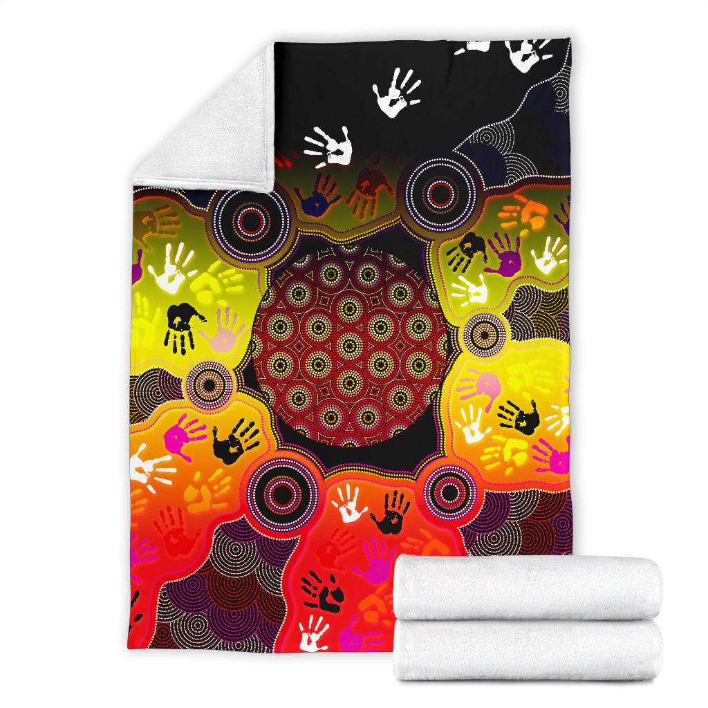 aboriginal-premium-blanket-indigenous-circle-dot-painting-hand-art
