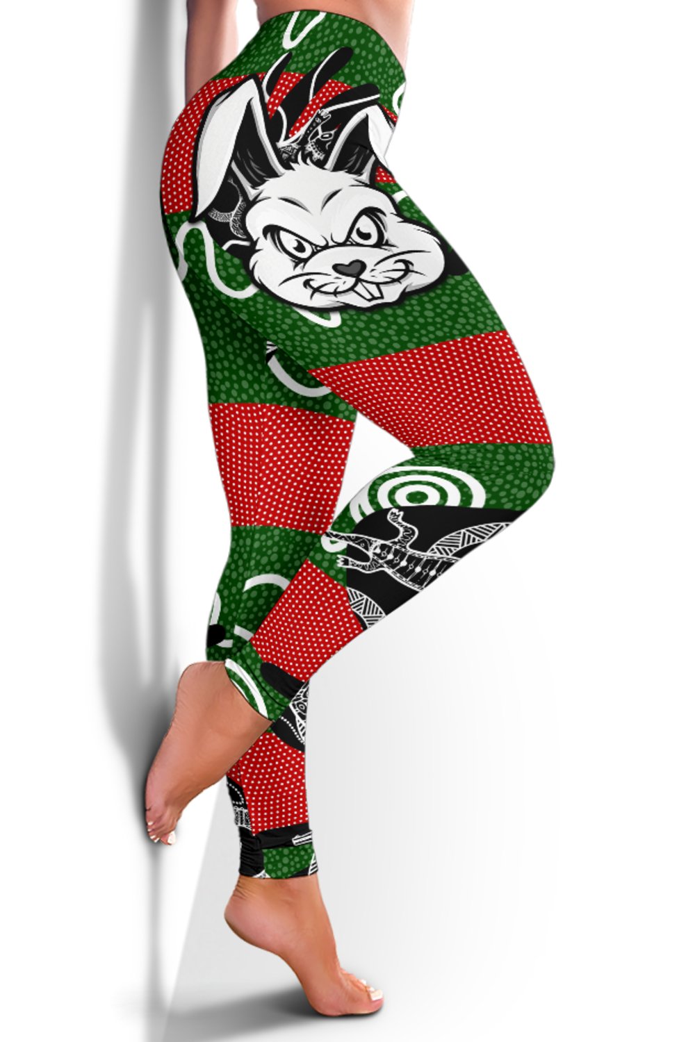rabbitohs-indigenous-womens-leggings-rabbit-head