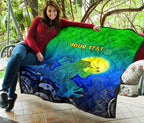 customaboriginal-premium-quilt-indigenous-frog-blue