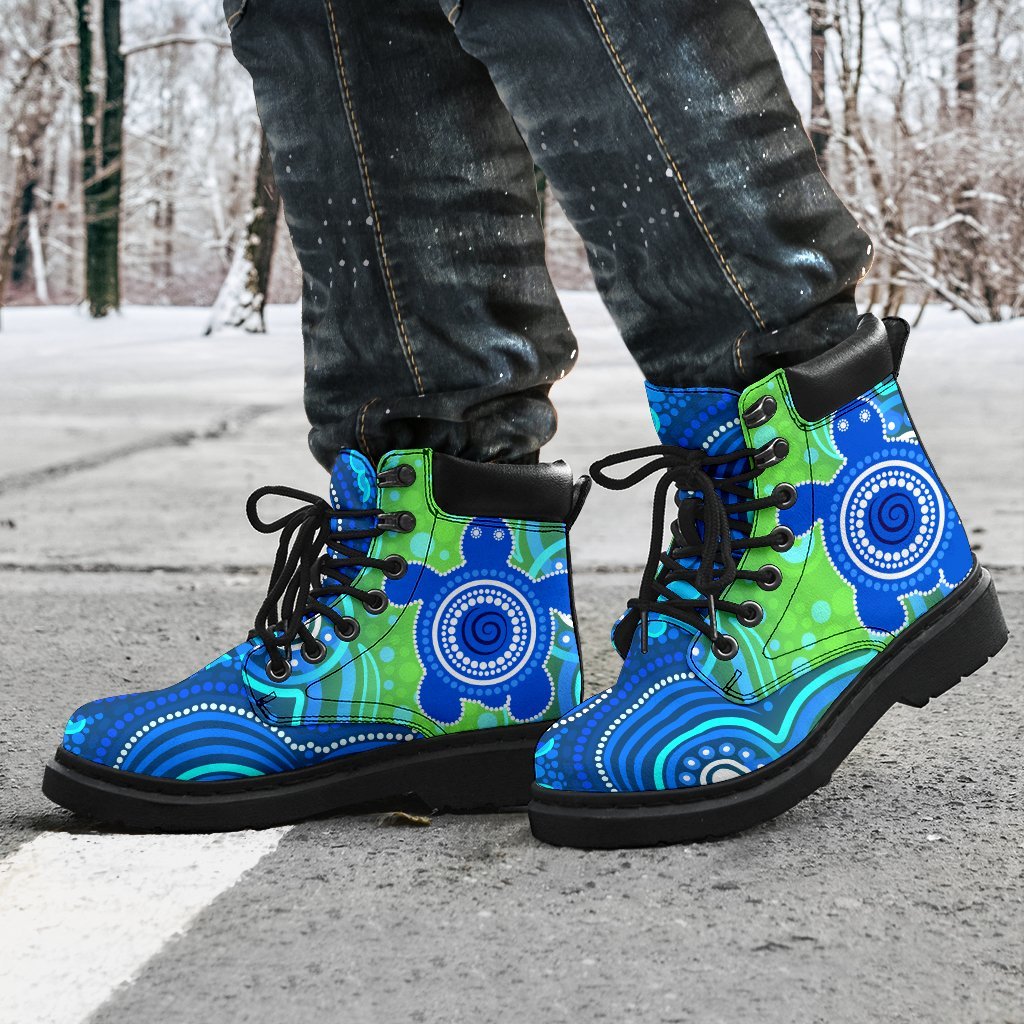 1staustrali-aboriginal-all-season-boots-aboriginal-turtle-family