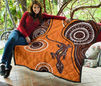 aboriginal-premium-quilt-australia-orange-lizard-aboriginal-art