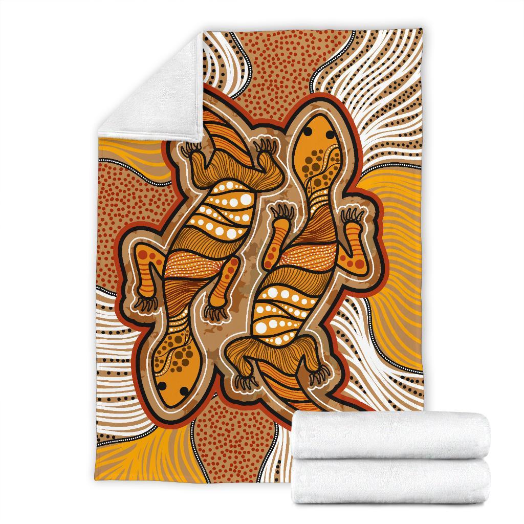 aboriginal-premium-blanket-indigenous-two-lizard-vintage-stye
