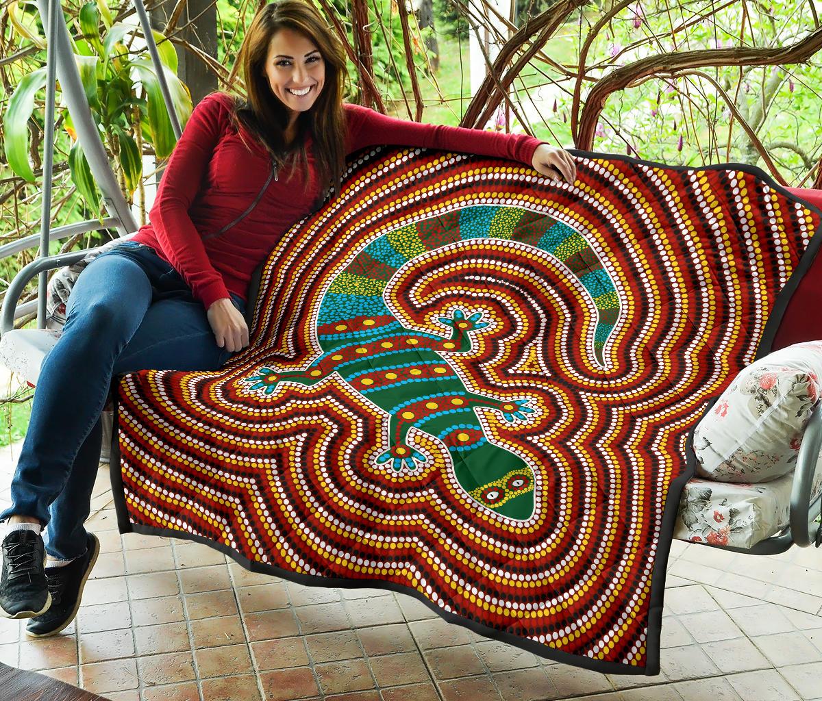 premium-quilts-lizard-coverlets-aboriginal-dot-painting