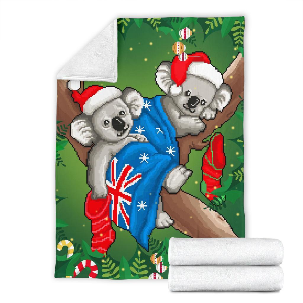 christmas-premium-blanket-australia-flag-with-koala-ugly-christmas