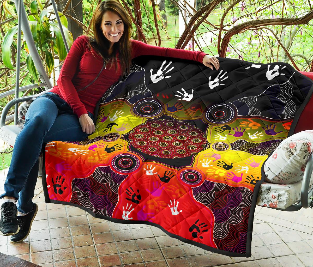 aboriginal-premium-quilt-indigenous-circle-dot-painting-hand-art