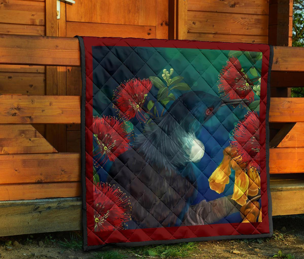 dreaming-tui-with-flowers-quilt
