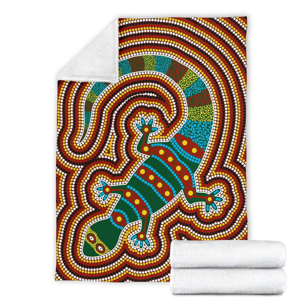 aboriginal-premium-blanket-lizard-dot-painting-patterns