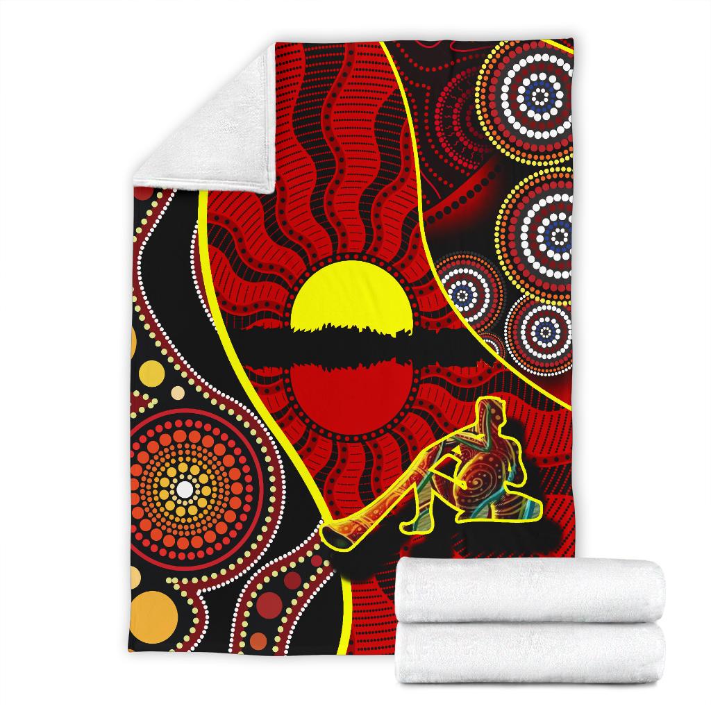 premium-blanket-australia-aboriginal-dots-with-didgeridoo