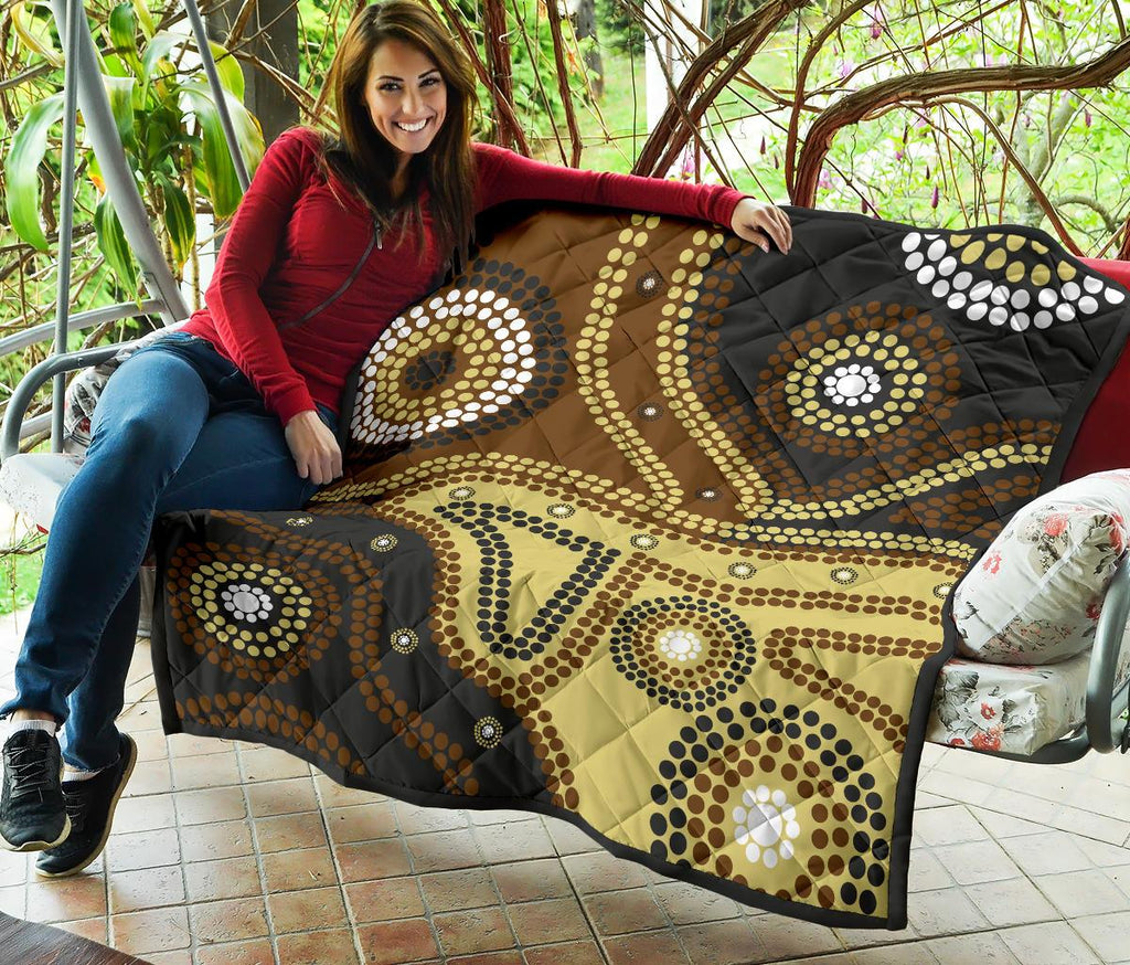 aboriginal-premium-quilt-australia-brown-dot-painting-art