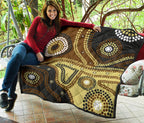 aboriginal-premium-quilt-australia-brown-dot-painting-art