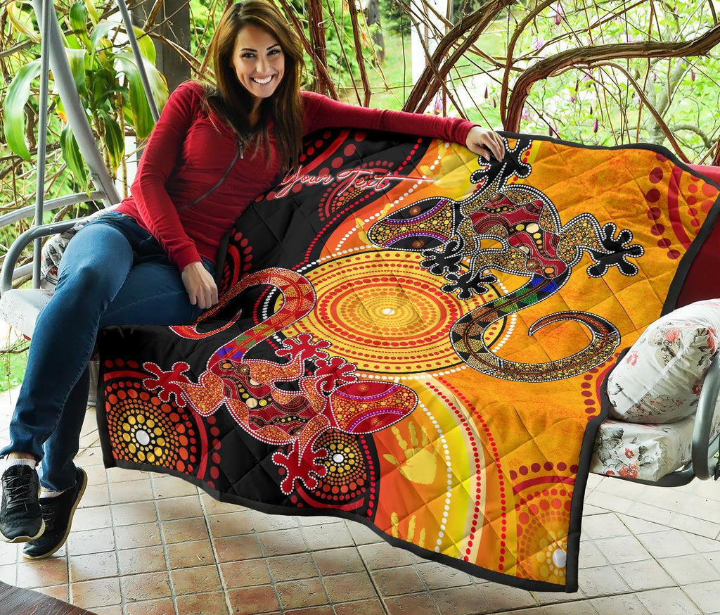 aboriginal-personalised-premium-quilt-couple-aboriginal-lizards