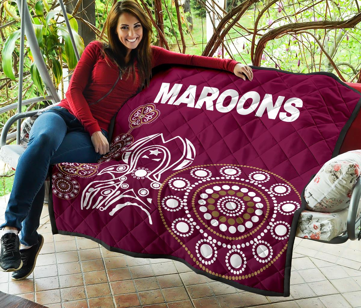 queensland-premium-quilt-maroons-simple-indigenous