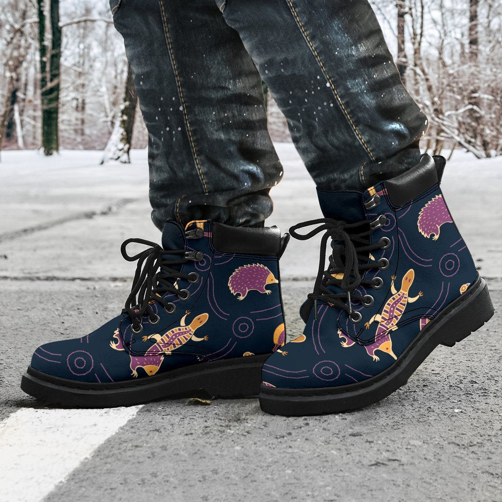 all-season-boots-indigenous-animals-patterns