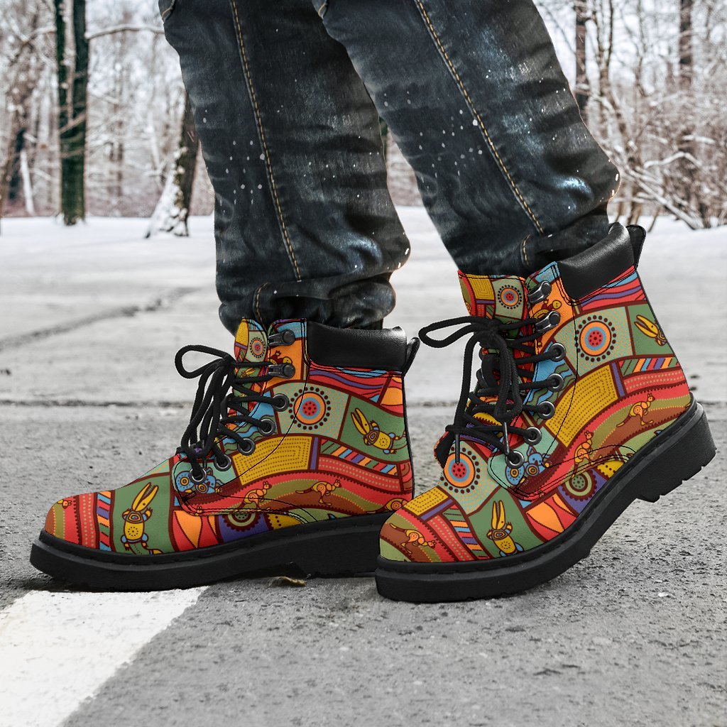 all-season-boots-aboriginal-art-with-animals