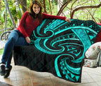 new-zealand-maori-mangopare-premium-quilt-polynesian-turquoise