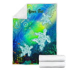 custom-text-aboriginal-premium-blanket-indigenous-turtle-ocean-dot-painting-art