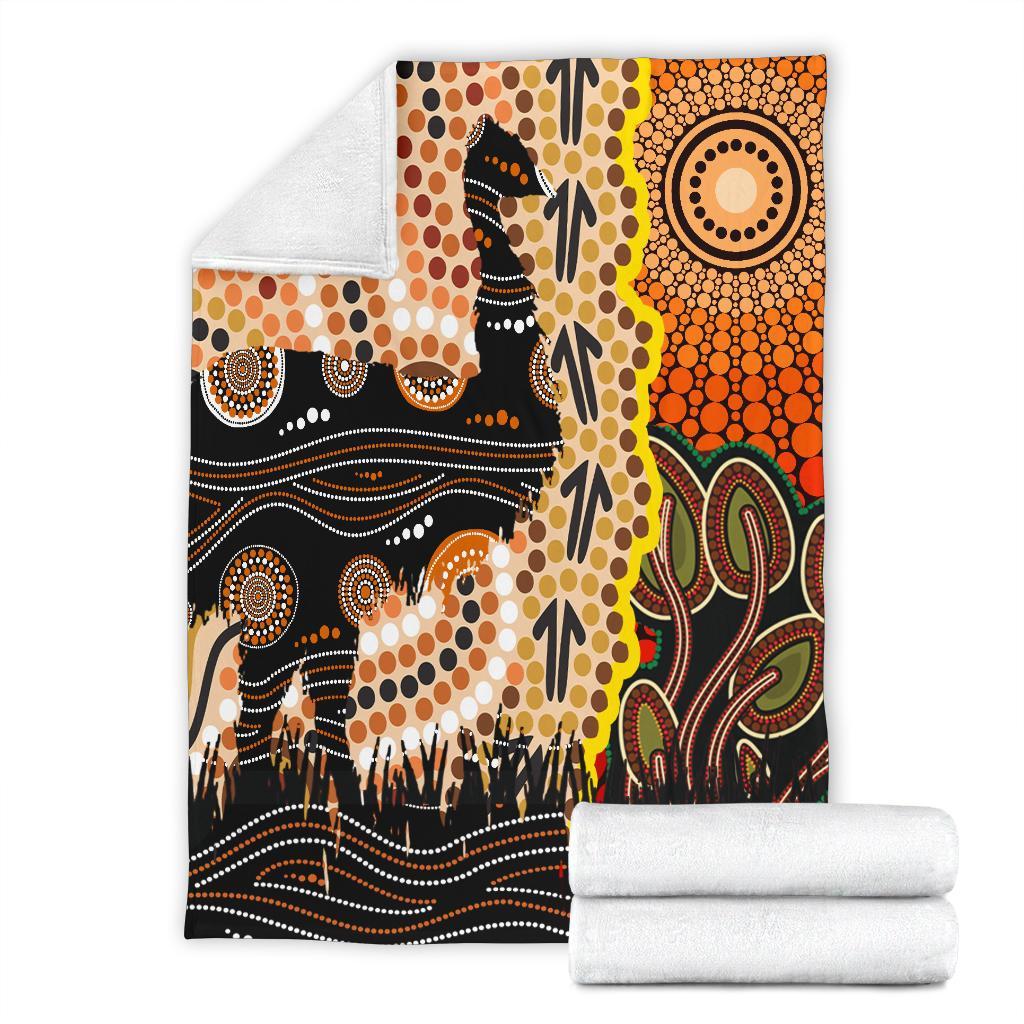 premium-blanket-australian-aboriginal-sun-and-emu
