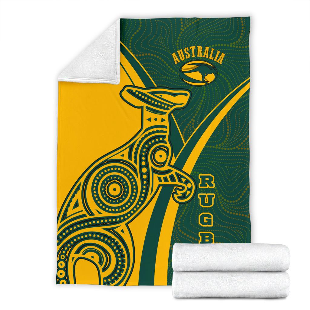 rugby-premium-blanket-australian-rugby-kangaroo-aboriginal-patterns