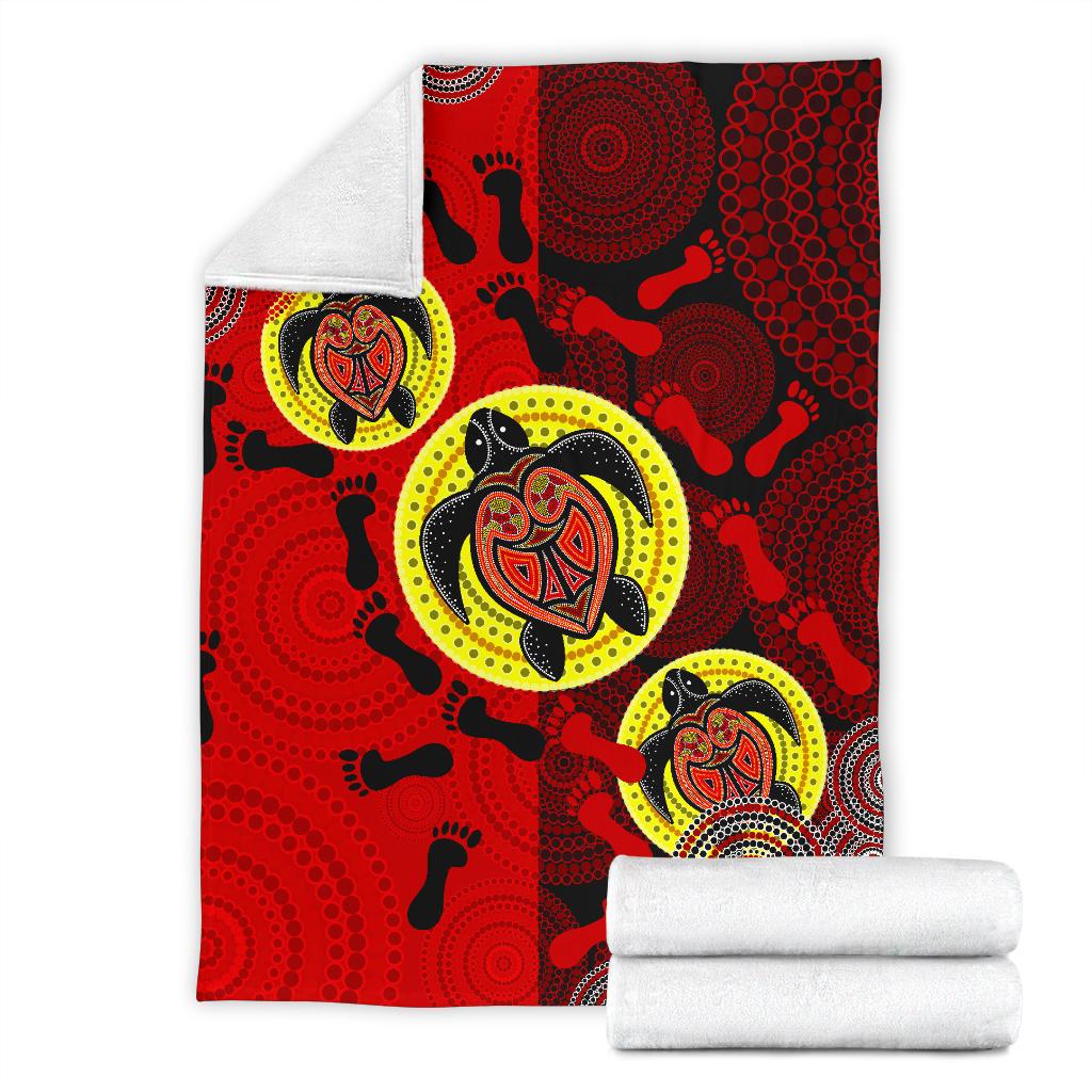 premium-blanket-aboriginal-dot-painting-blanket-turtle