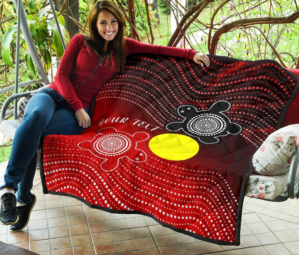custom-aboriginal-premium-quilt-indigenous-circle-dot-painting-style