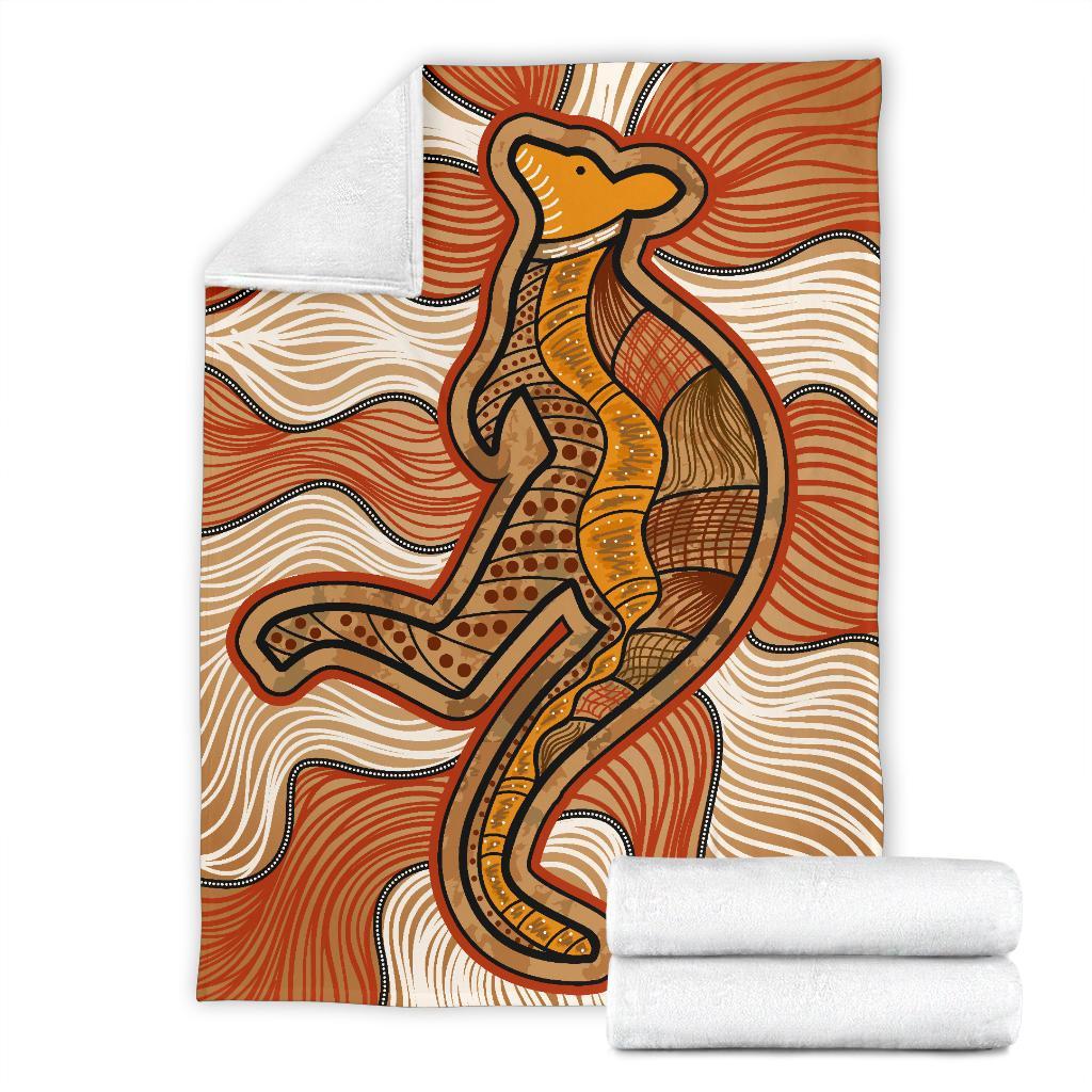 aboriginal-premium-blanket-indigenous-kangaroo-vintage-stye