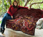 aboriginal-premium-quilt-kangaroo-family-with-hand-art