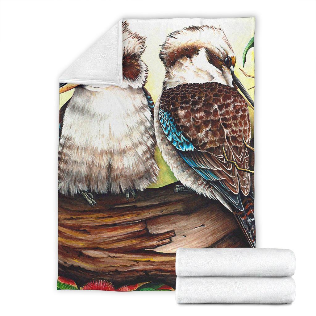 premium-blanket-kookaburra-with-waratah