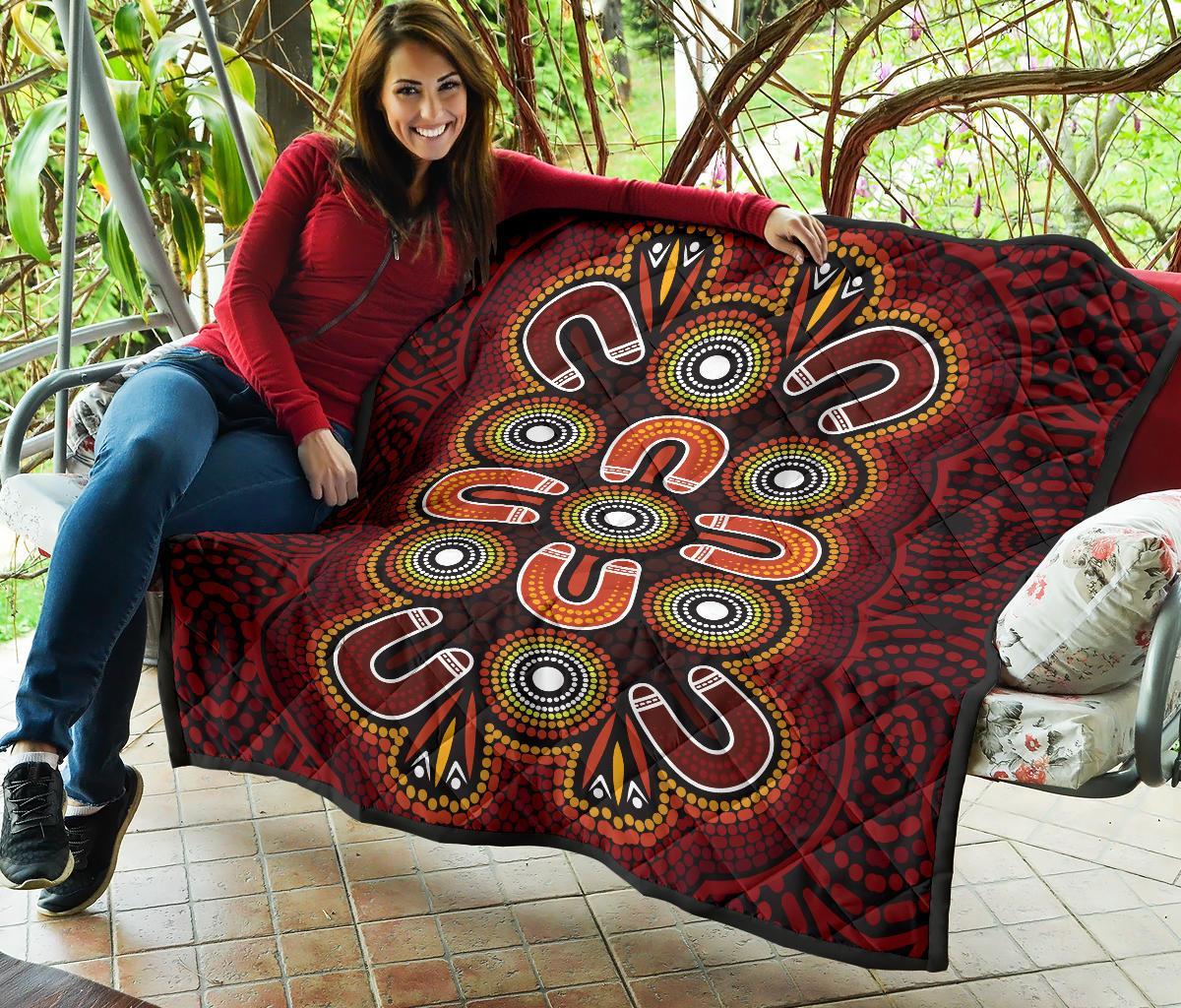 aboriginal-premium-quilt-aboriginal-dot-painting-flowers-style