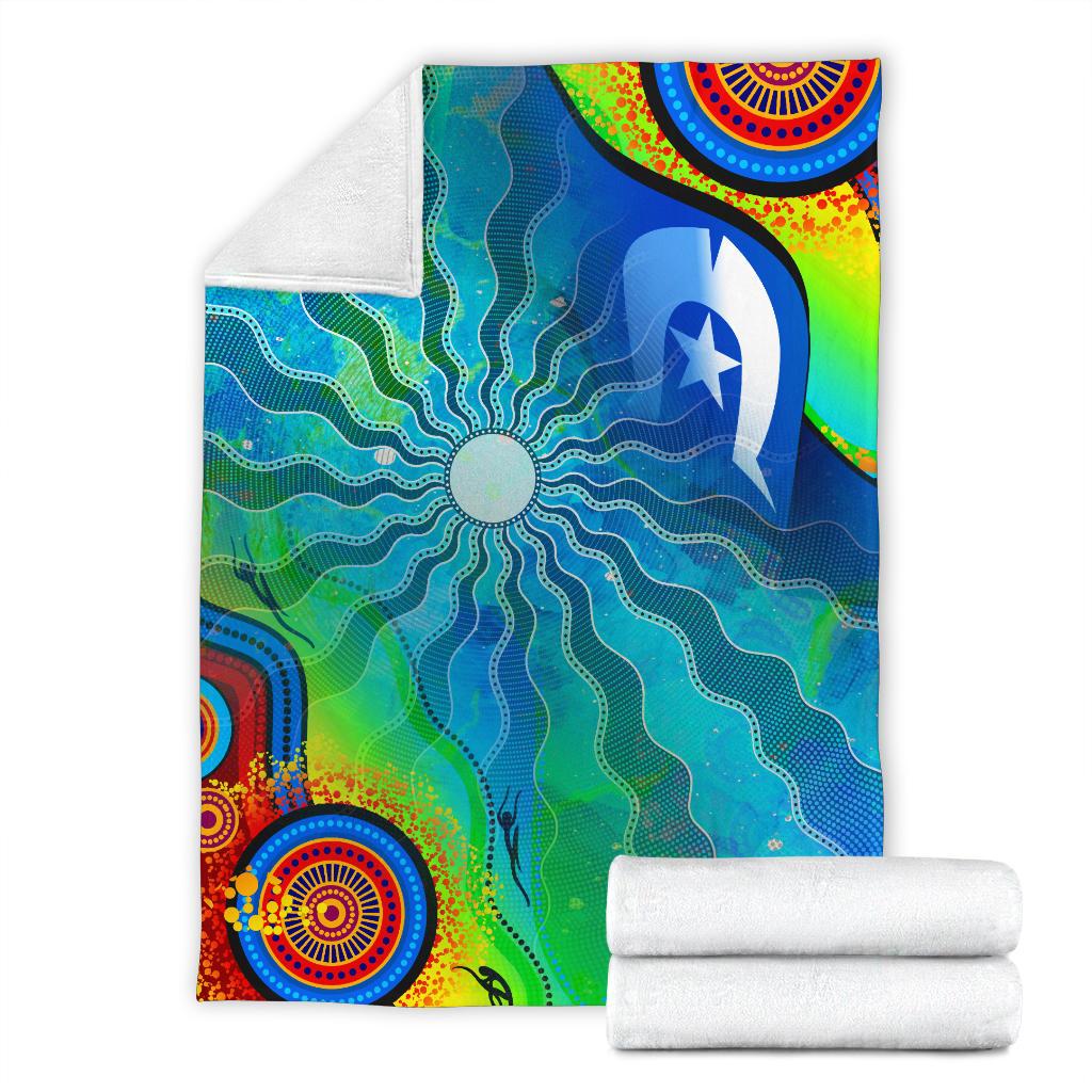 premium-blanket-torres-strait-islanders-flag-with-aboriginal-patterns-blanket