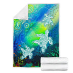 aboriginal-premium-blanket-indigenous-turtle-ocean-dot-painting-art