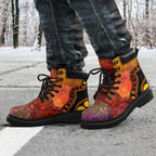 aboriginal-all-season-boots-australia-indigenous-flag-circle-dot-painting-art-golden