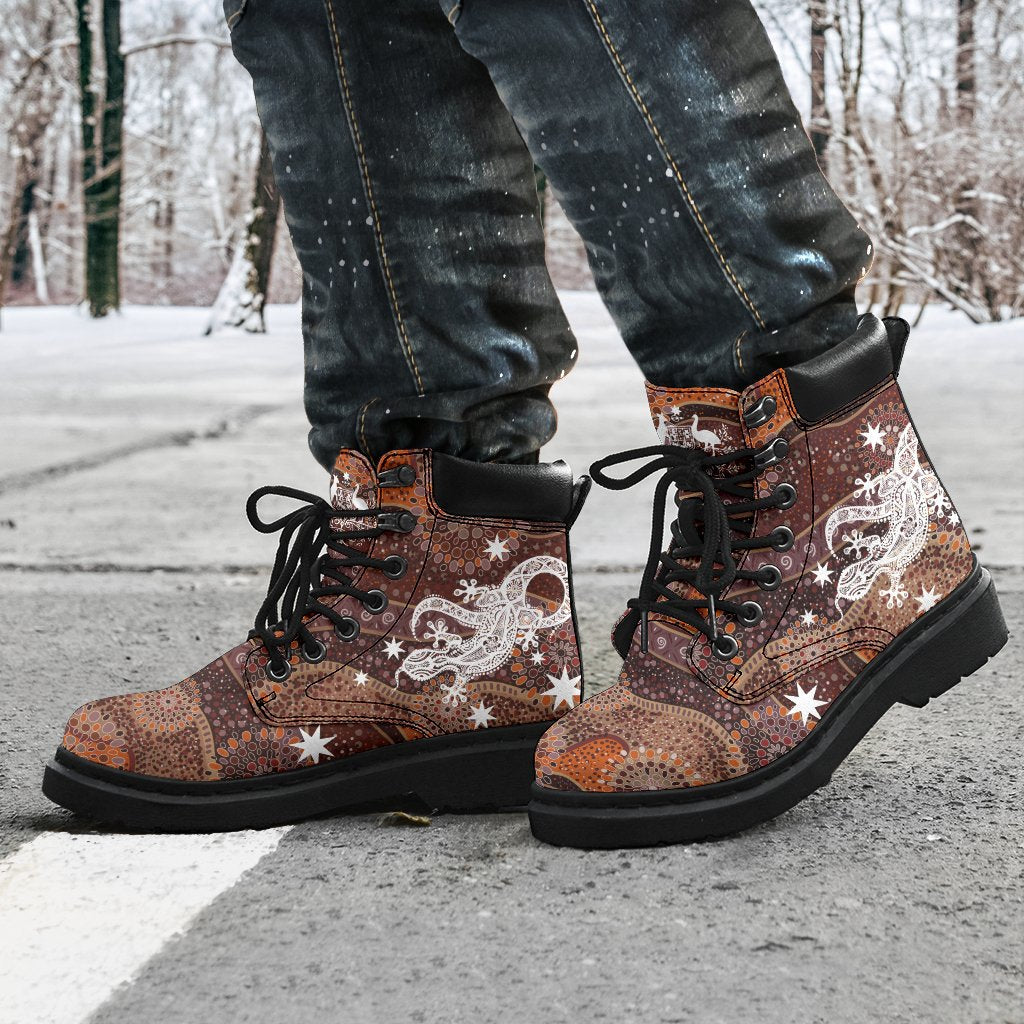 aboriginal-boots-lizard-patterns-circle-dot-painting-all-season-1