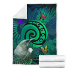 new-zealand-premium-blanket-koru-fern-mix-tui-bird-tropical-floral-turquoise