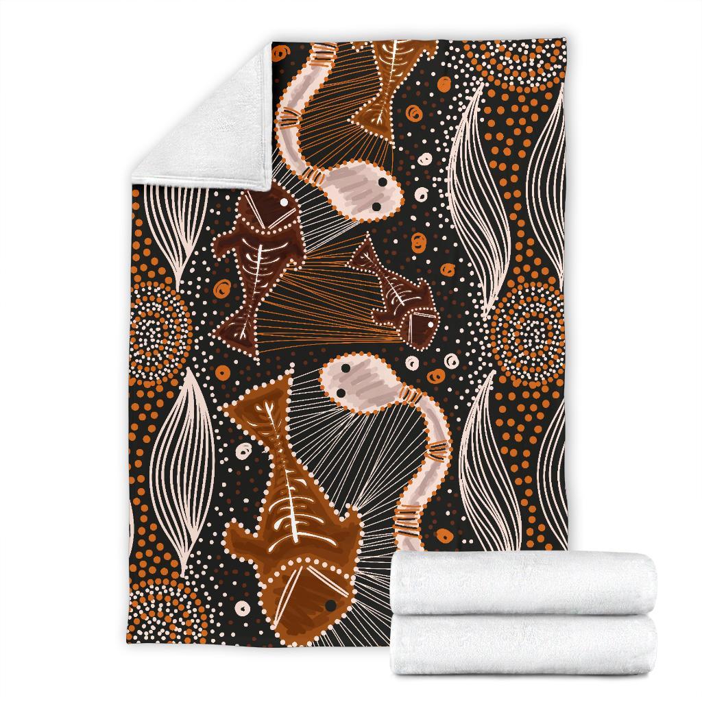 aboriginal-premium-blanket-indigenous-fish-and-snake