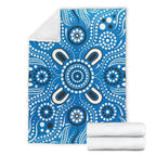 premium-blanket-indigenous-circle-dot-painting-blue-color